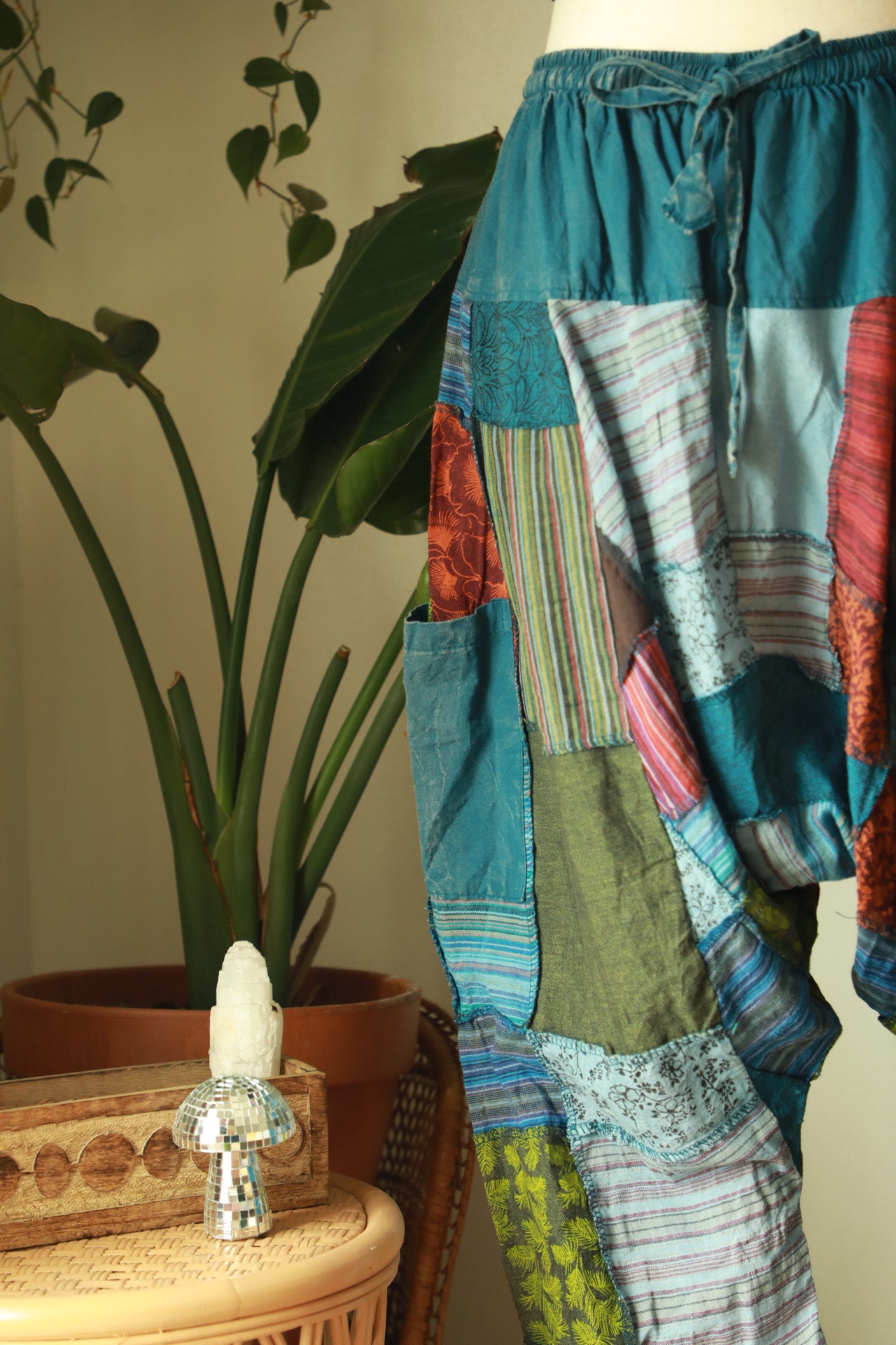Patchwork Harem Pants