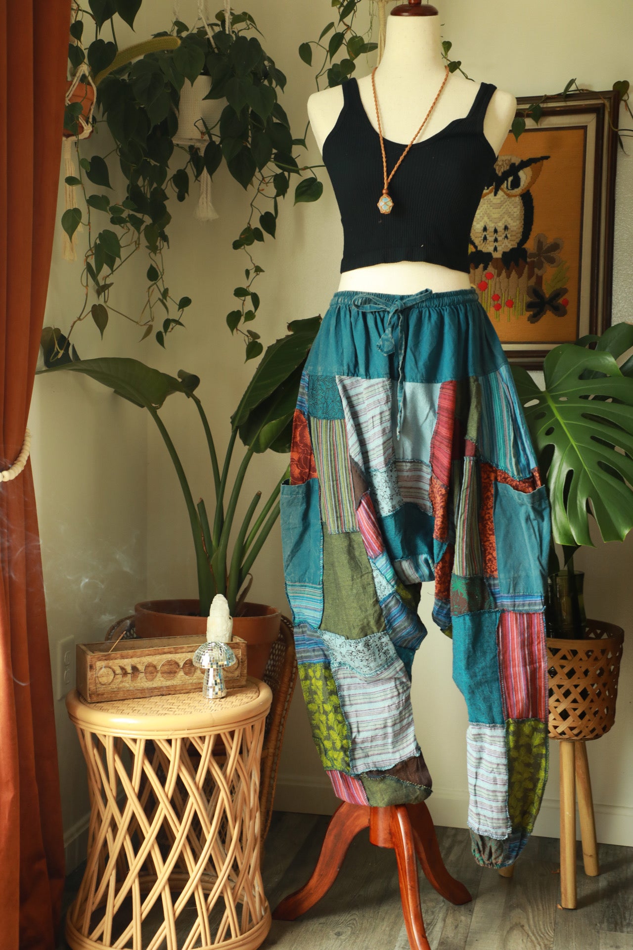 Patchwork Harem Pants